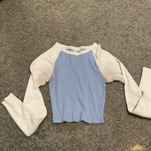 raglan long sleeve crop top